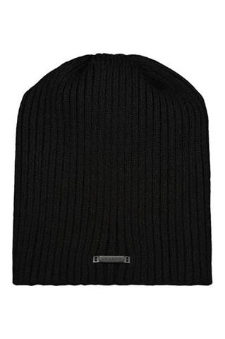 Czarna czapka męska beanie 73033 - 92141