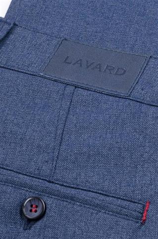 Niebieskie spodnie ze strukturą Chinos London 64492 - 9491