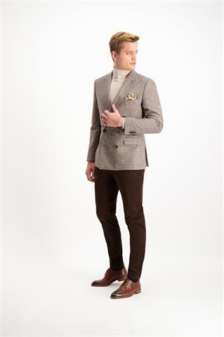 Marynarka dwurzędowa męska w kratę Gulio Tolegno 46018 - 95321