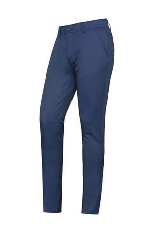 Granatowe spodnie w pepitkę Chinos London 64512 - 9641