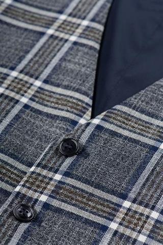 Granatowa kamizelka w kratę 10088 - 96701