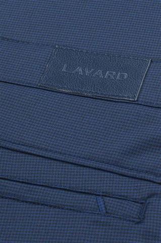 Granatowe spodnie w pepitkę Chinos London 64512 - 9671