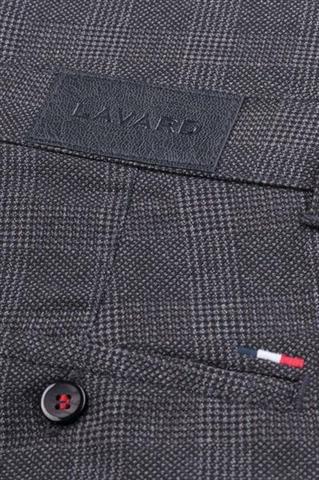 Szare spodnie w kratę chinos 64513 - 9731