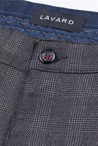 Szare spodnie w kratę chinos 64513 - 9751