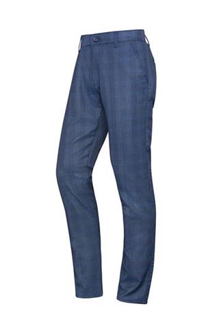 Niebieskie spodnie w kratę Chinos London 64514 - 9761