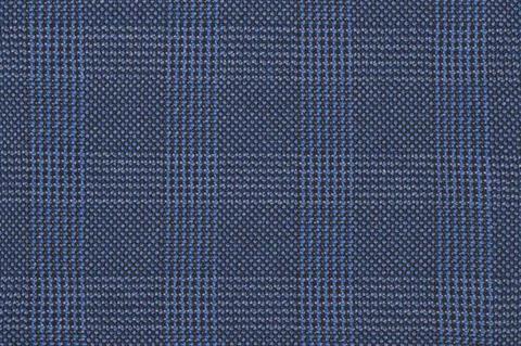 Niebieskie spodnie w kratę Chinos London 64514 - 9771