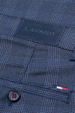 Niebieskie spodnie w kratę Chinos London 64514 - 9791