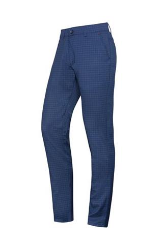 Granatowe spodnie w kratę chinos 64515 - 9821