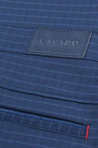 Granatowe spodnie w kratę chinos 64515 - 9851