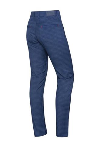 Granatowe spodnie w kratę chinos 64515 - 9861