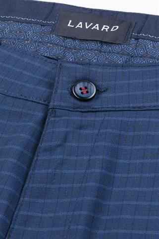 Granatowe spodnie w kratę chinos 64515 - 9871