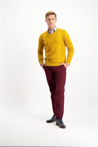 DL0001.DZIANINA.V-NECK.Struktura.Musztardowy.J.73811_L - 99741