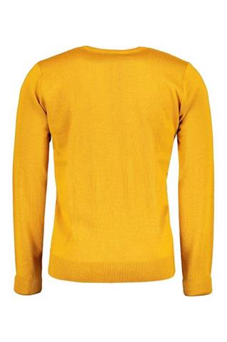 Musztardowy męski sweter V-Neck 73811 - 99781