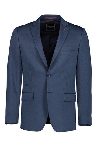 Granatowa marynarka męska w jodełkę Mode Jersey 46208 - 99801