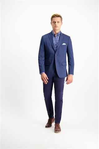 Granatowa marynarka męska w jodełkę Mode Jersey 46208 - 99811