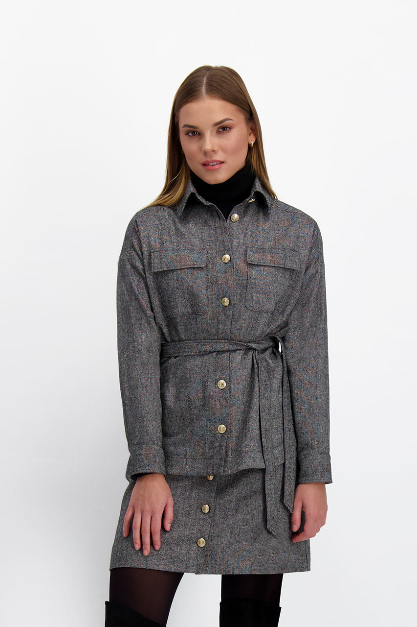 Koszula damska z wiązaniem 85851