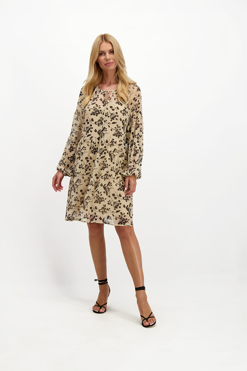 Beżowa sukienka damska 85916