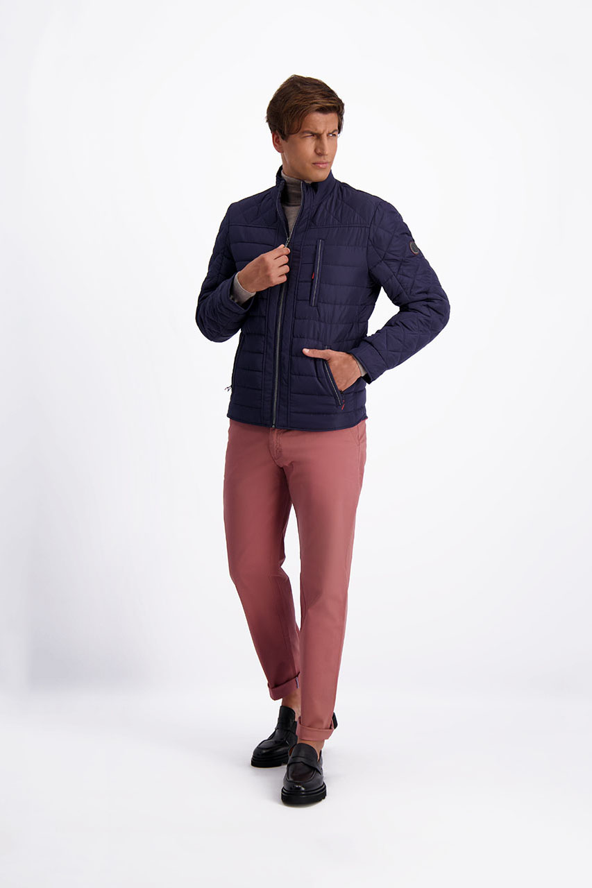 Granatowa pikowana kurtka męska 24582