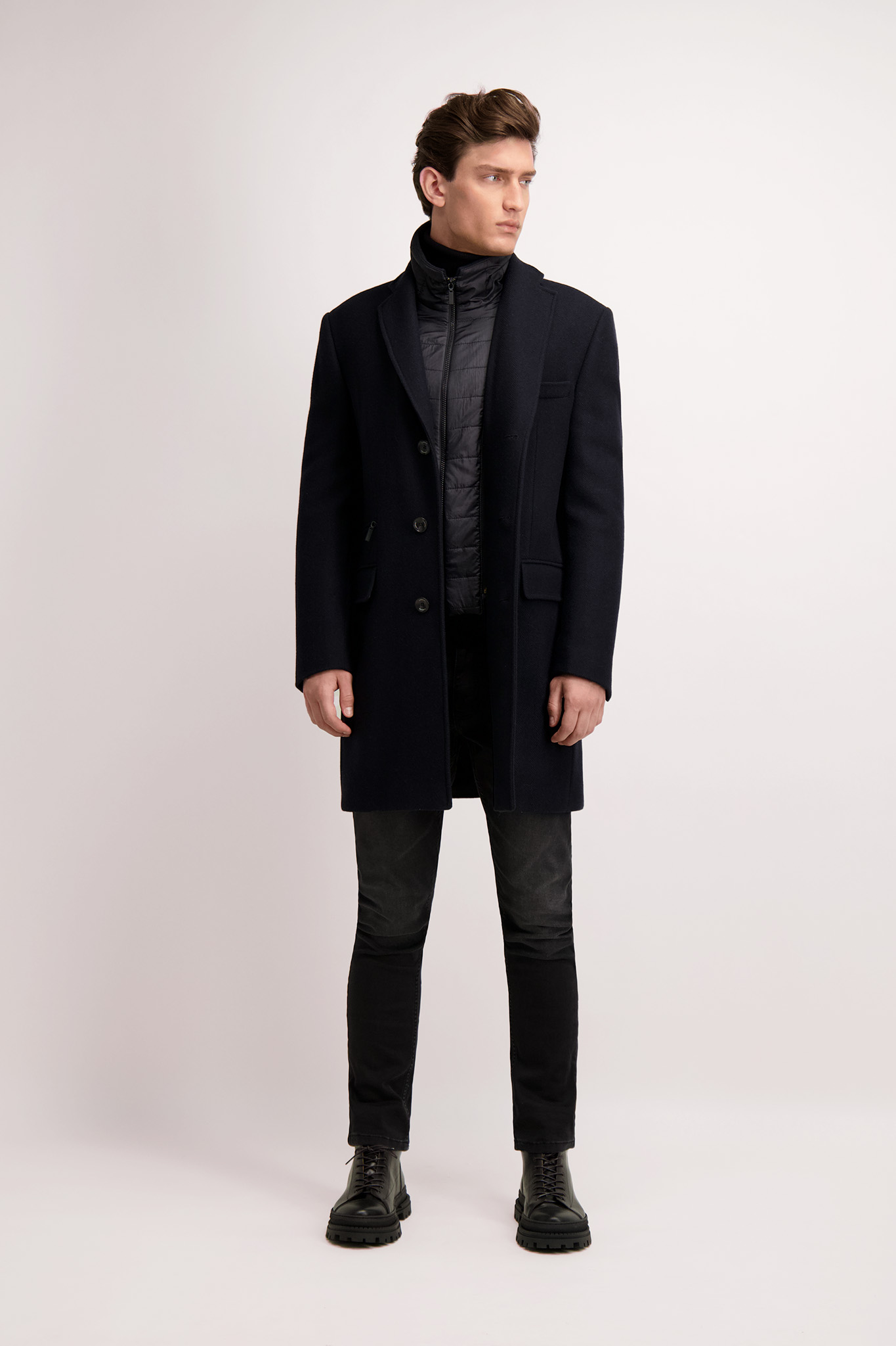 Płaszcz męski z wełną 29955