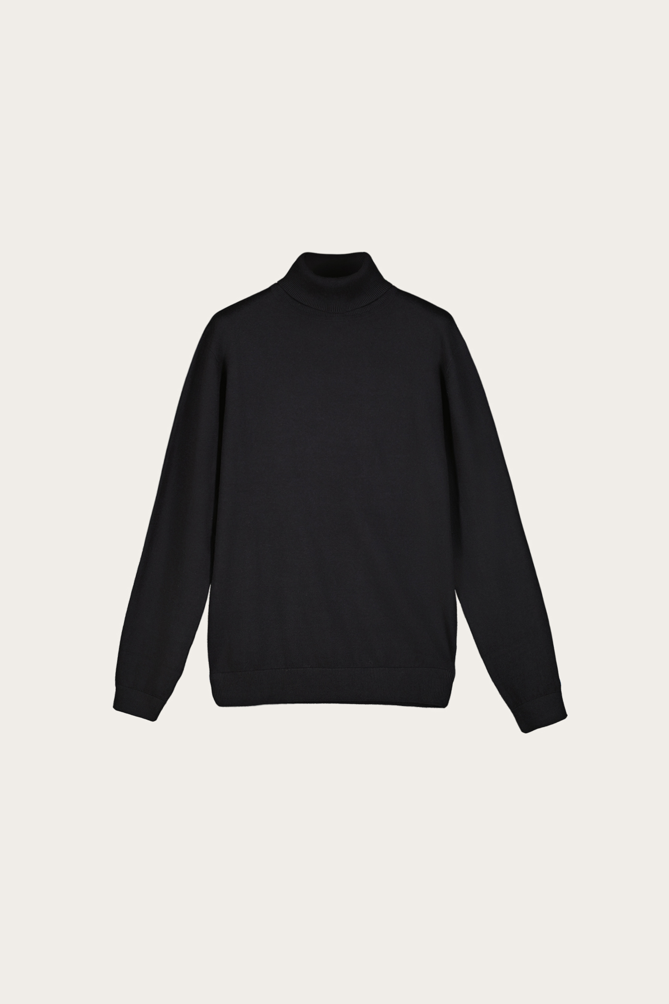 Czarny golf męski z wełną 74192