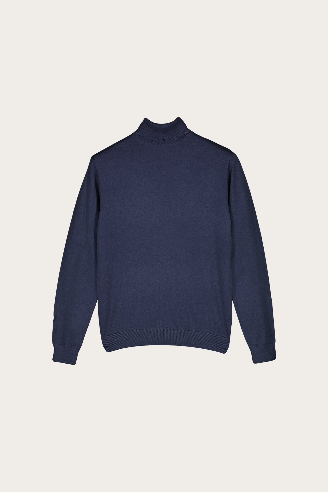 Granatowy golf męski z bawełny i kaszmiru 74153