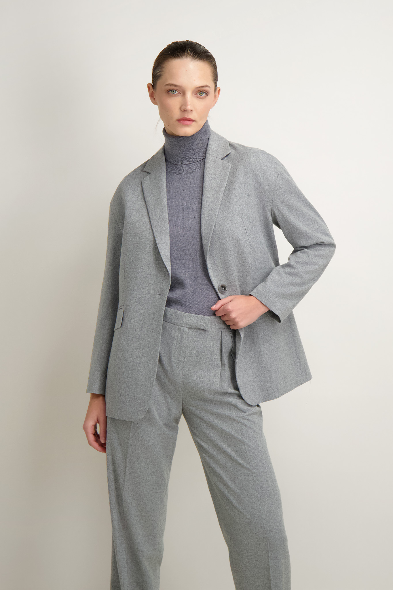 Szara marynarka super soft do garnituru 86654