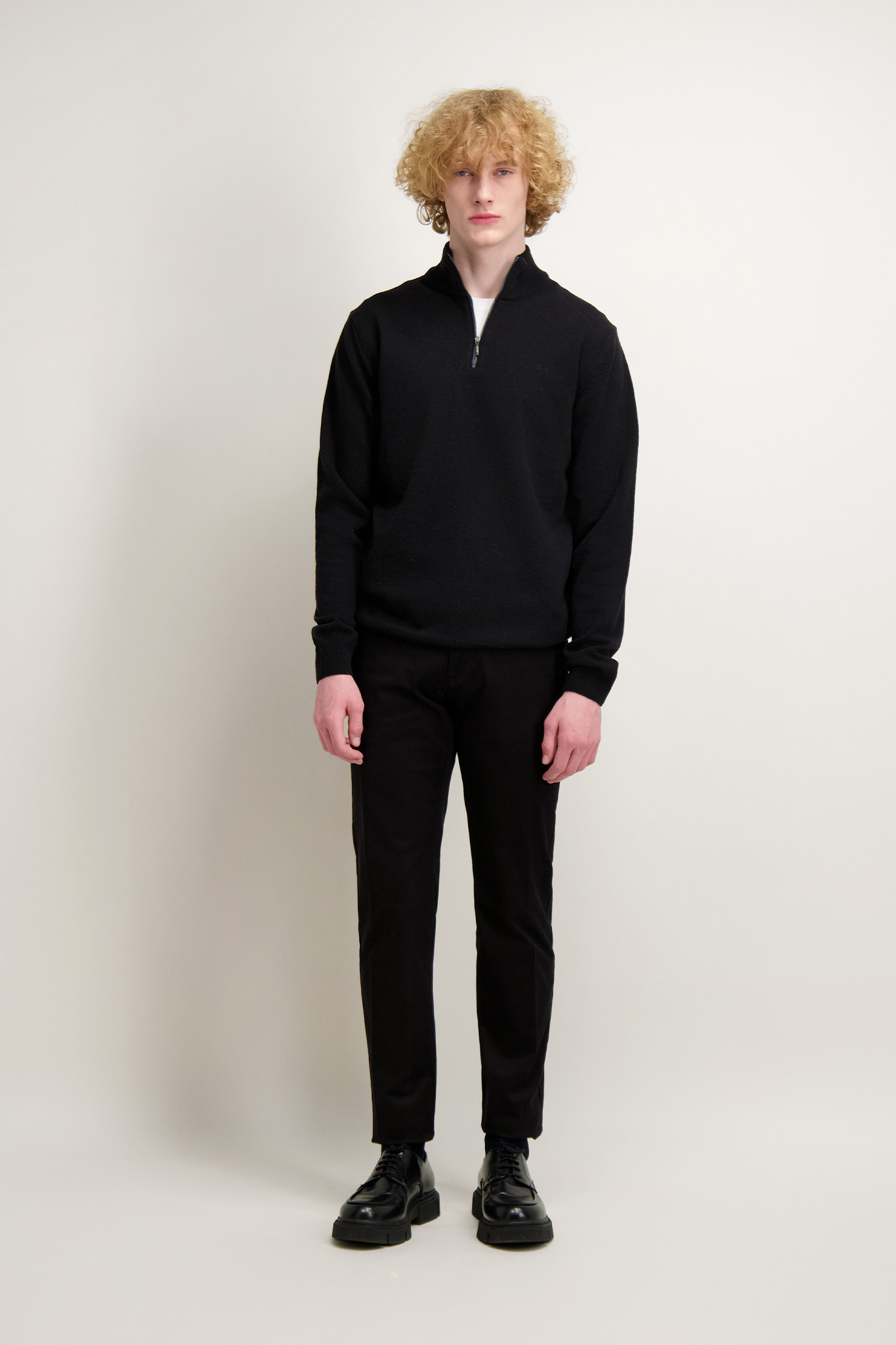 Czarny sweter męski z wełną 74231