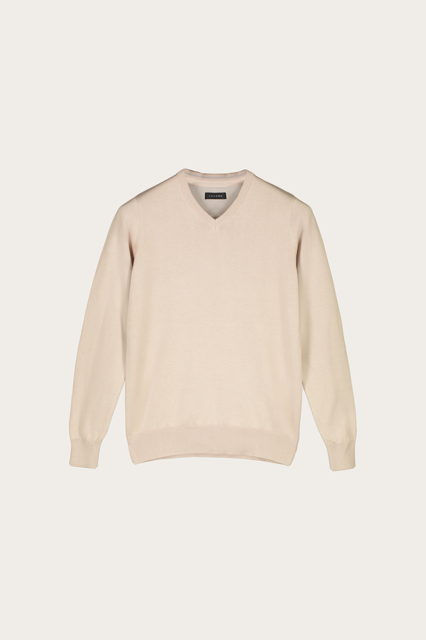 Beżowy bawełniany sweter męski 74182