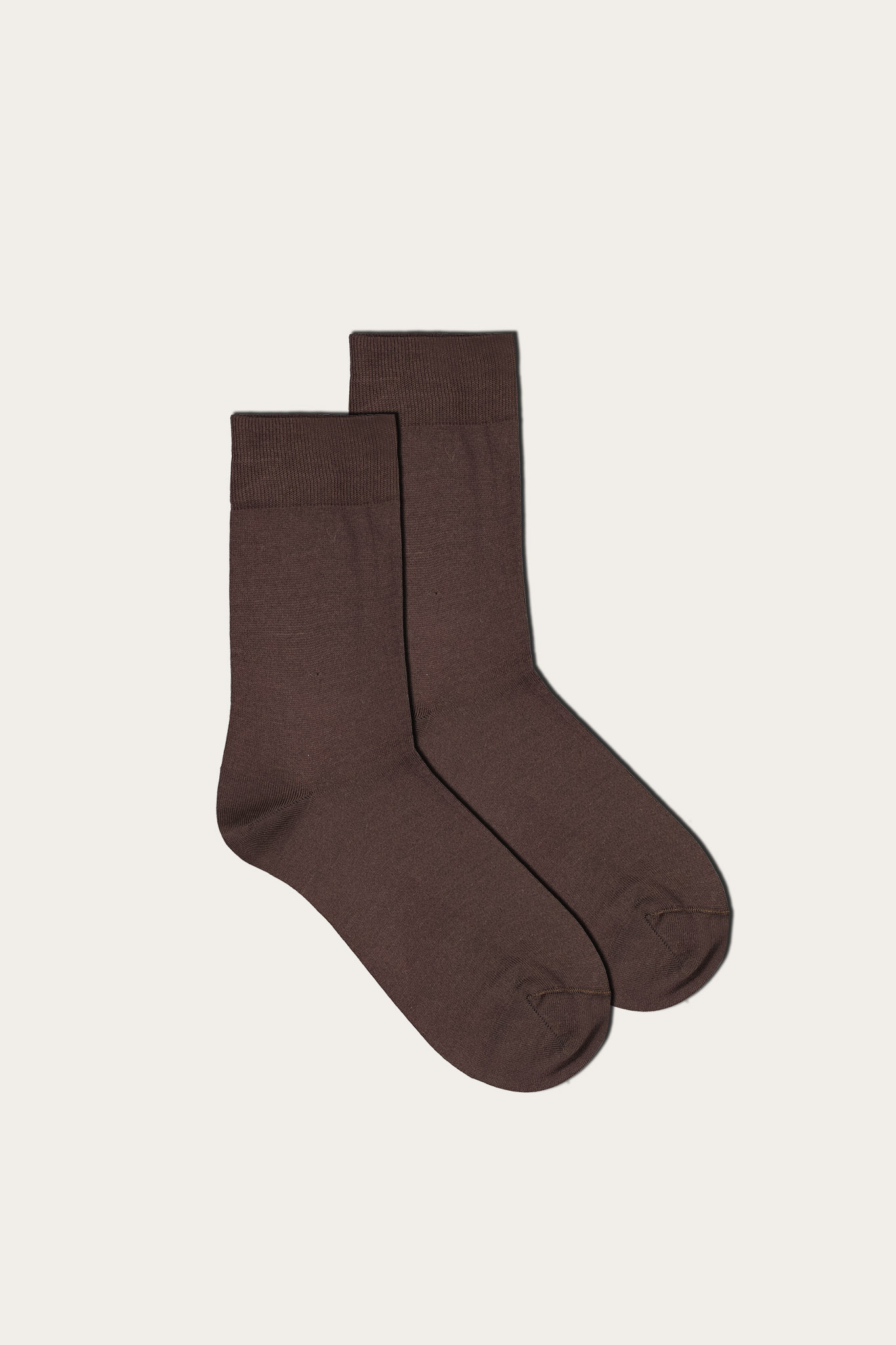 Brązowe skarpety męskie 76112