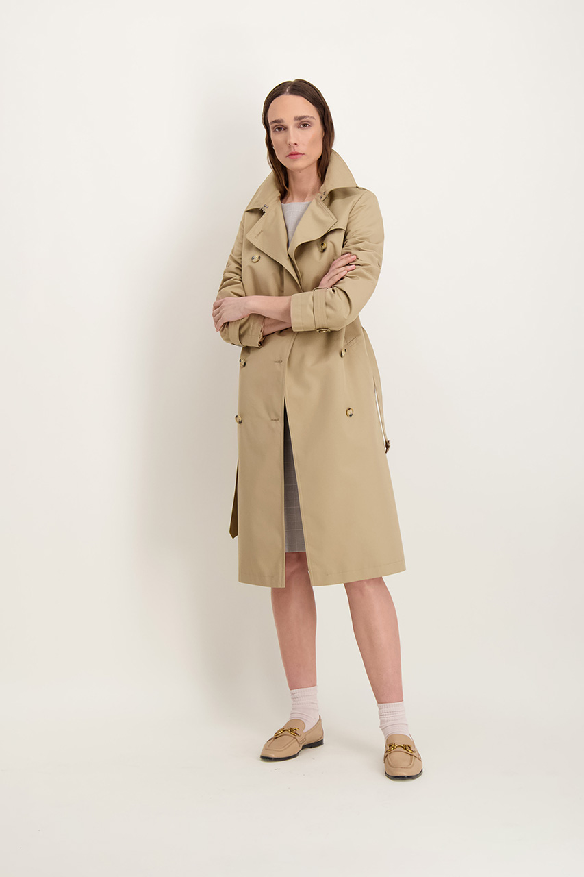 Beżowy płaszcz damski 86810