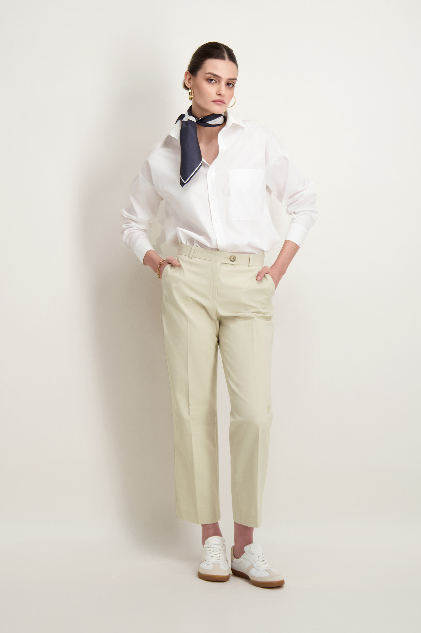 Bawełniane spodnie damskie 86885