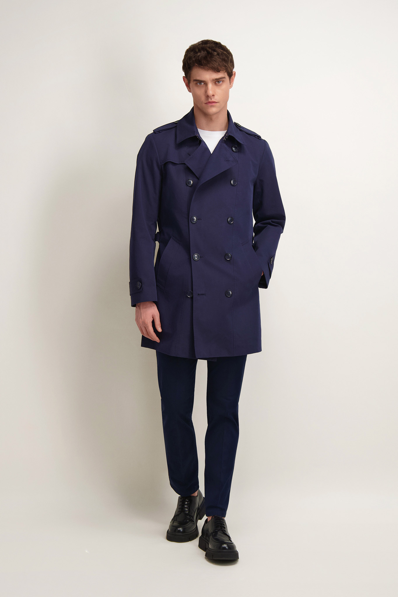 Dwurzędowy trencz 13131