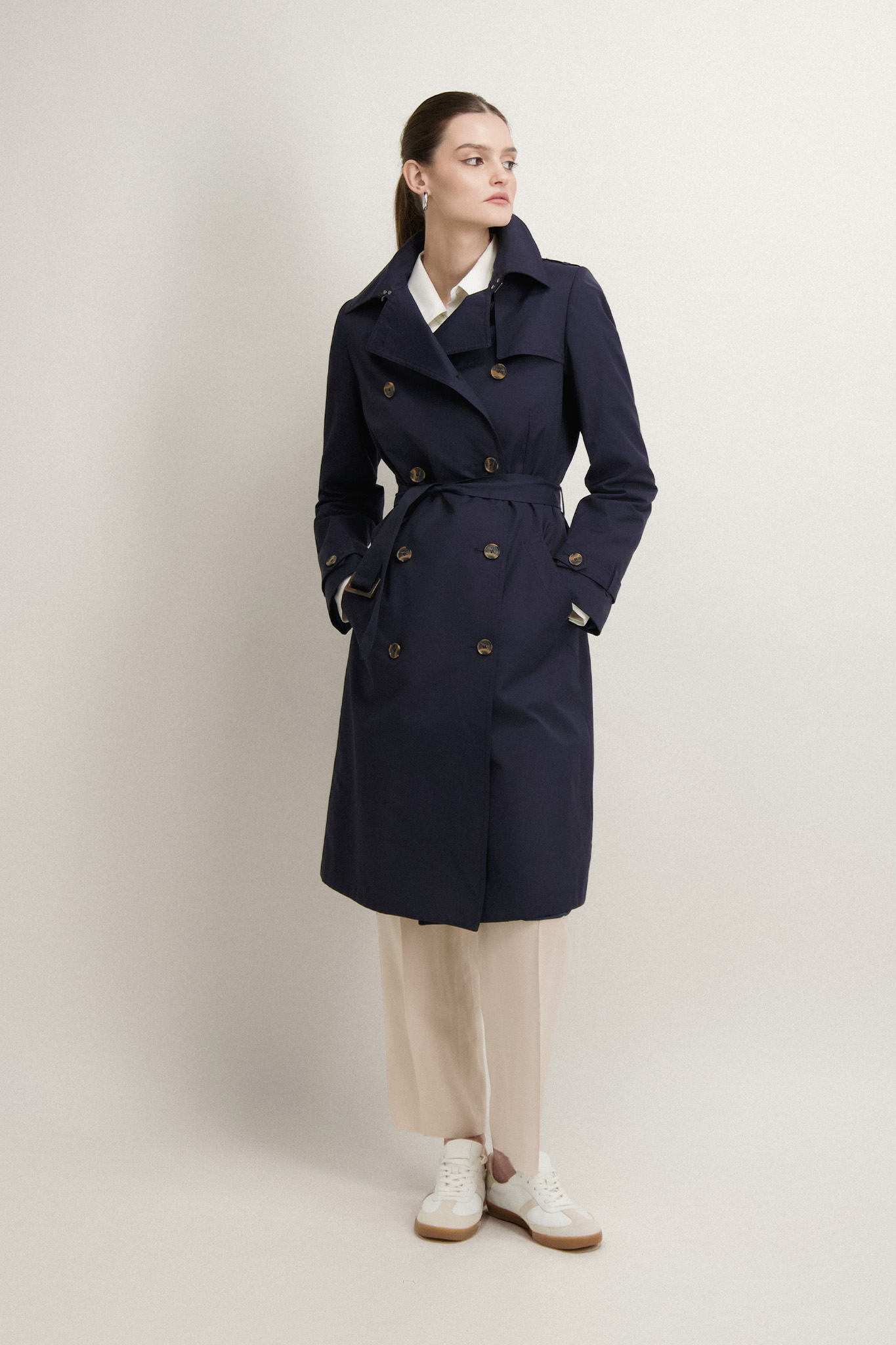 Dwurzędowy płaszcz damski 86889