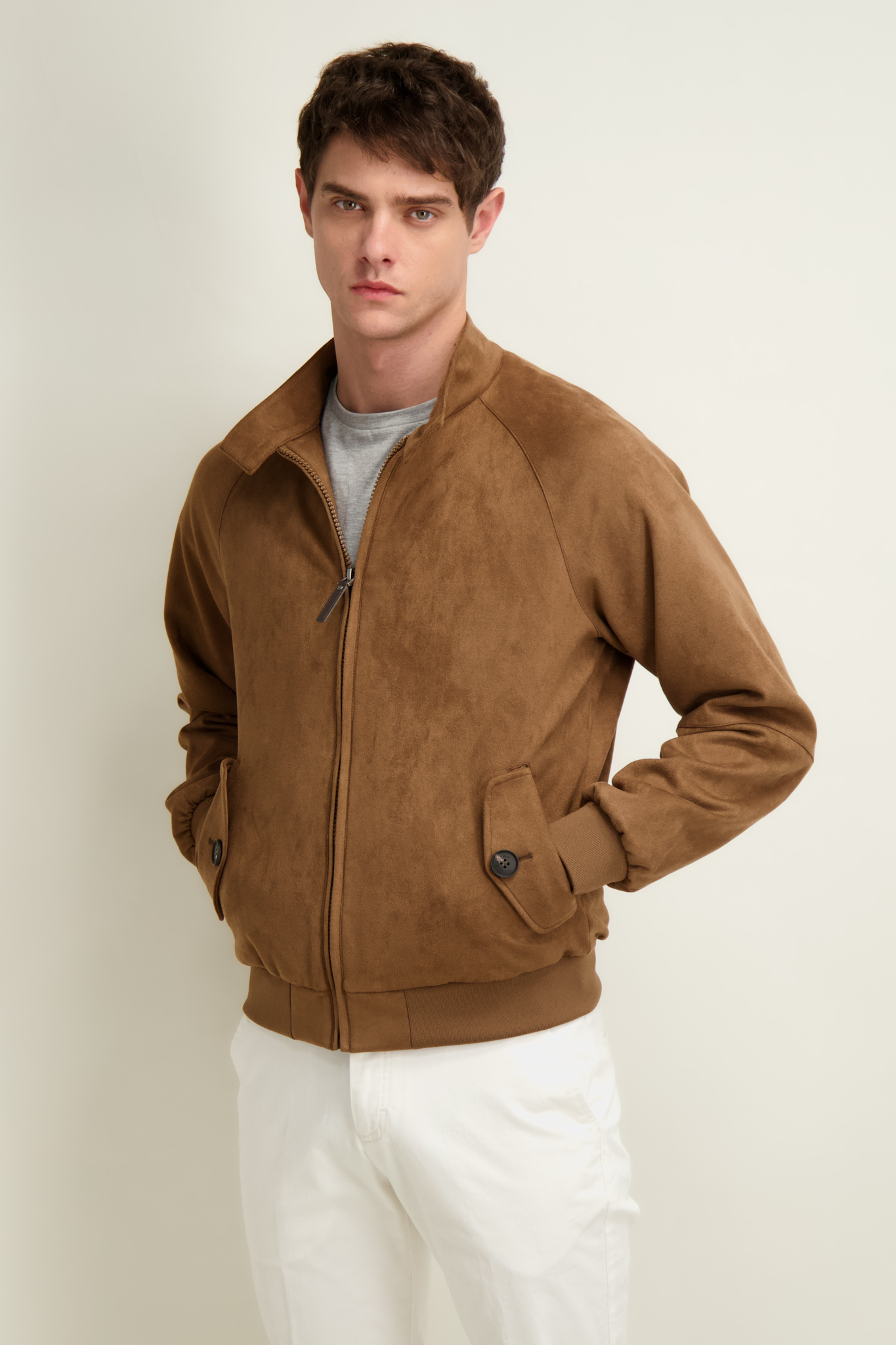 Beżowa kurtka męska 13122