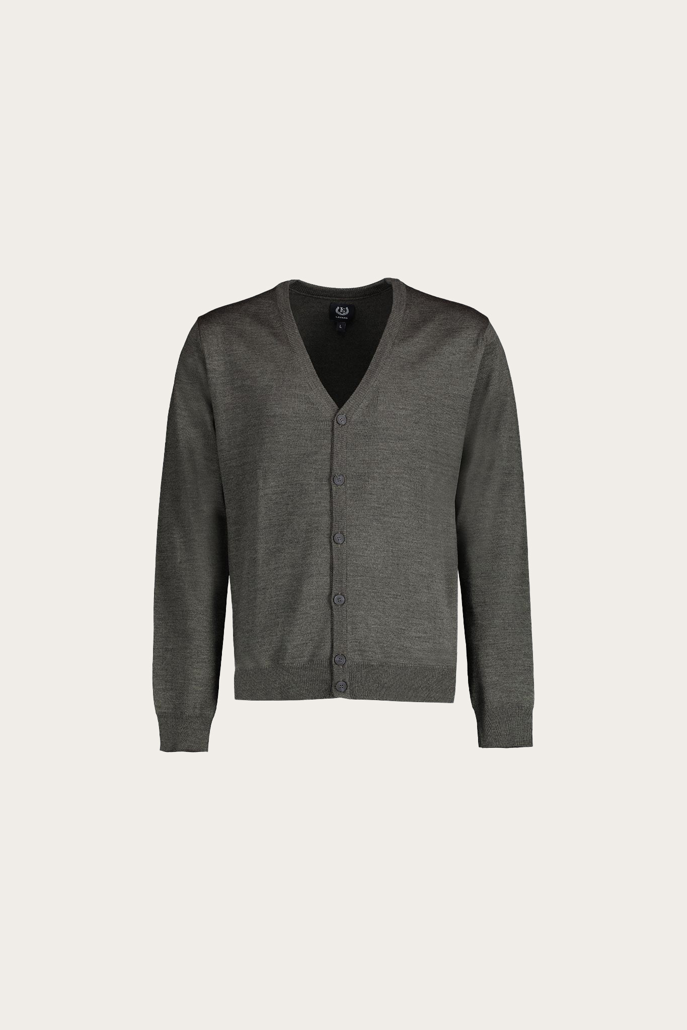 Szary kardigan męski z wełną 74072