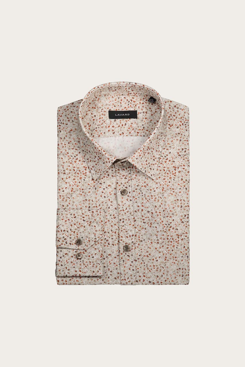 Szara koszula we wzory 93305