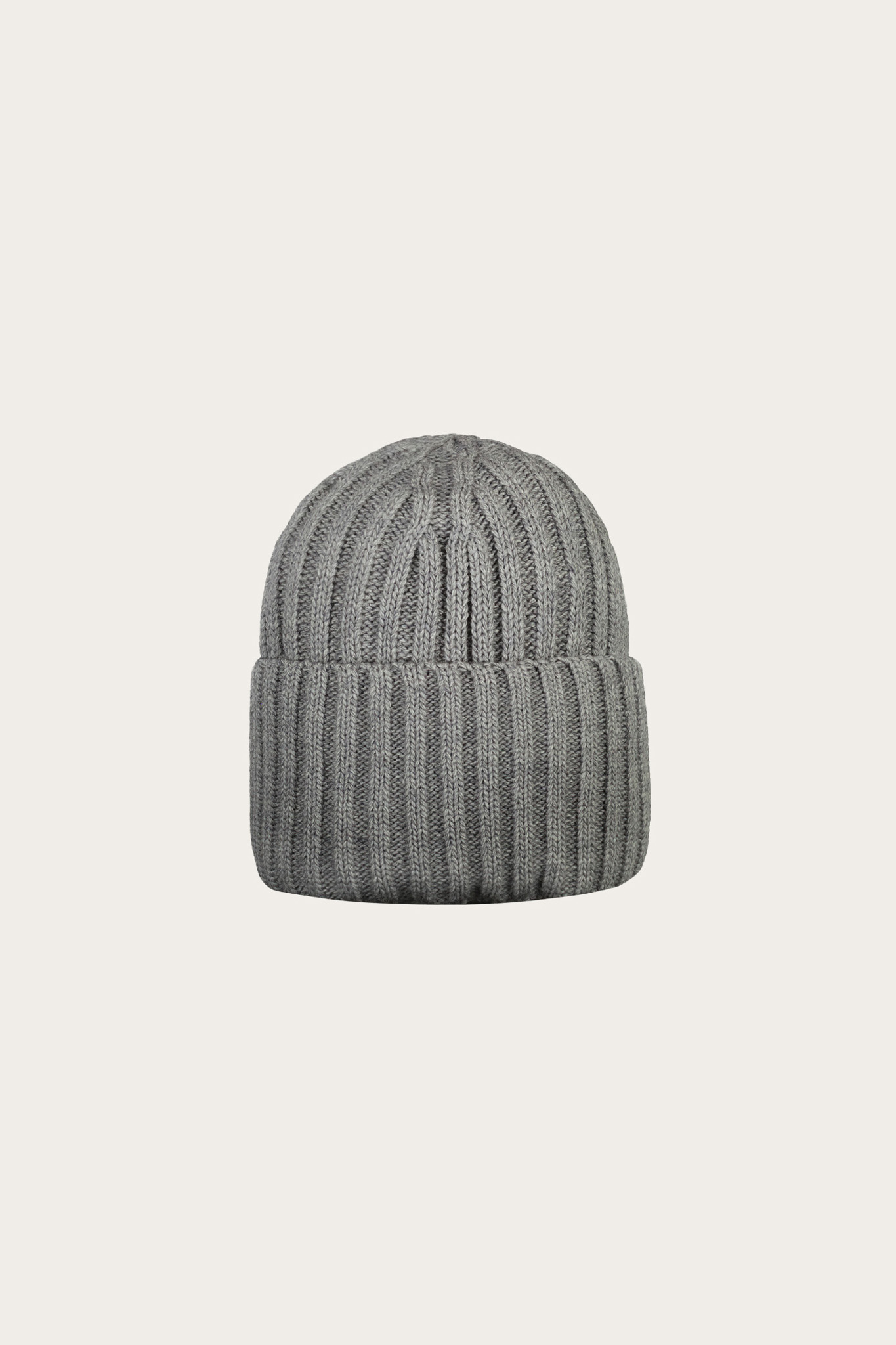 Szara czapka damska z wełną 86562