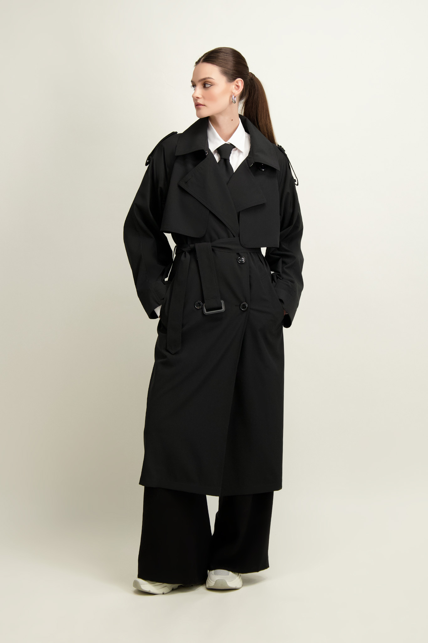 Dwurzędowy płaszcz damski 86856