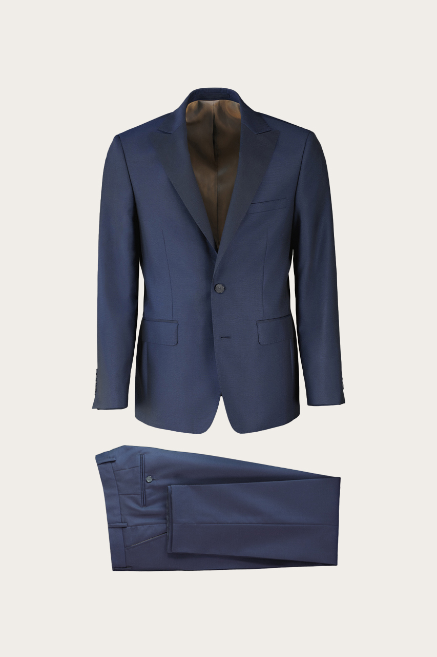 Garnitur męski z wełny i jedwabiu 35407