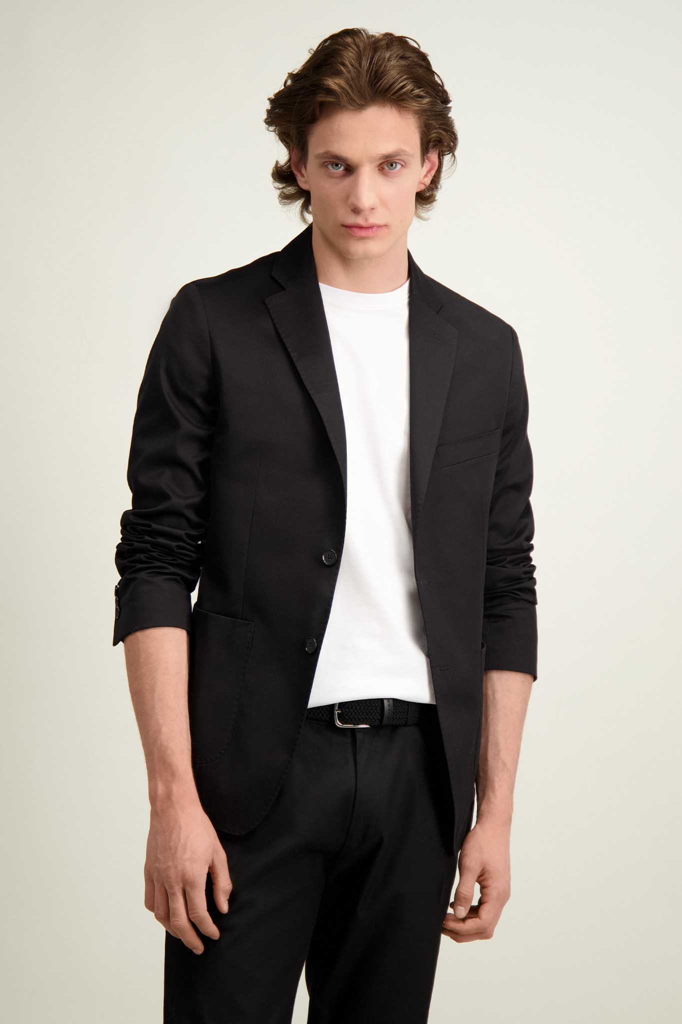 Jednorzędowa bawełniana marynarka męska 46443