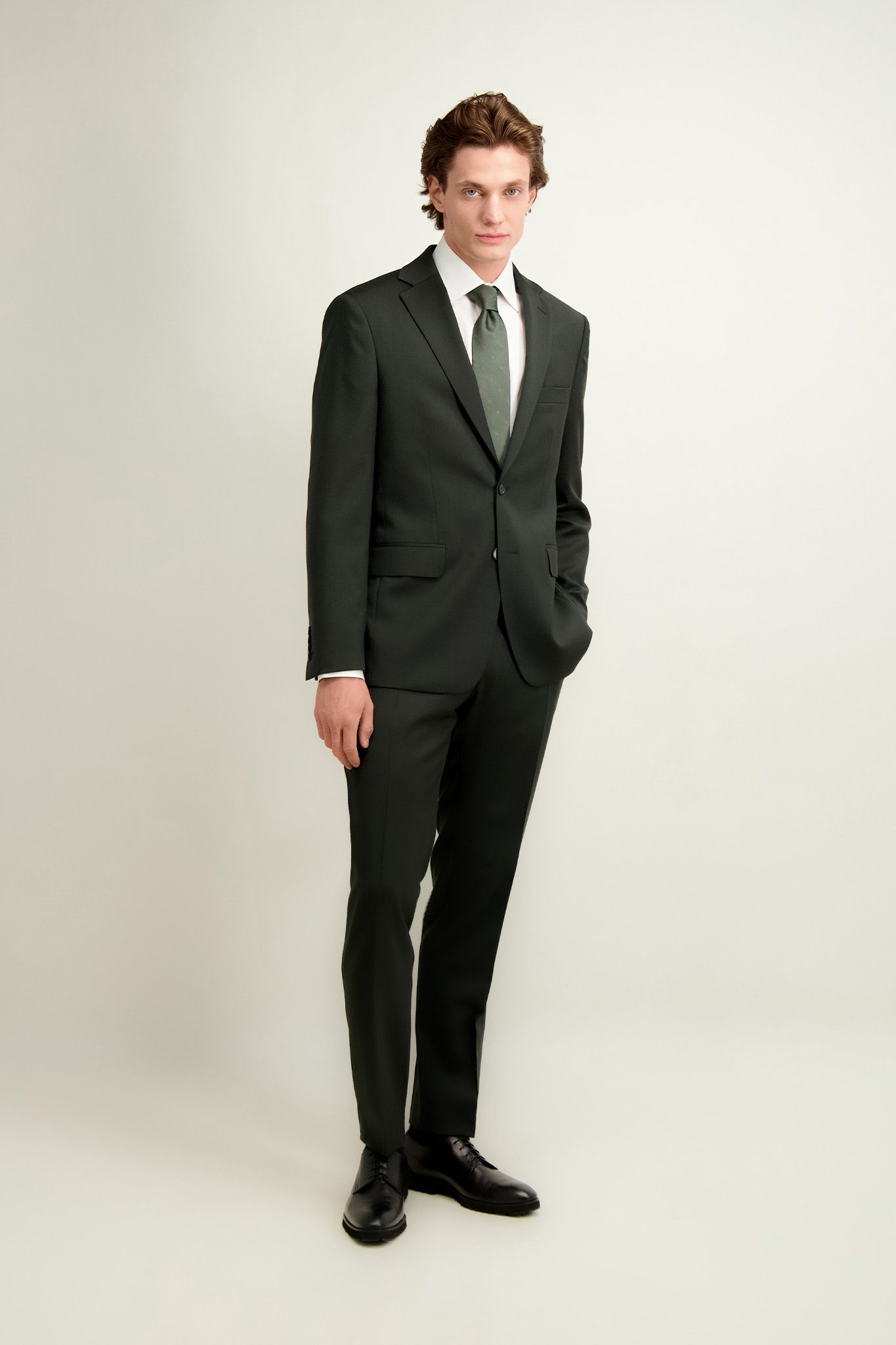 Garnitur męski z wełny 100's 35459