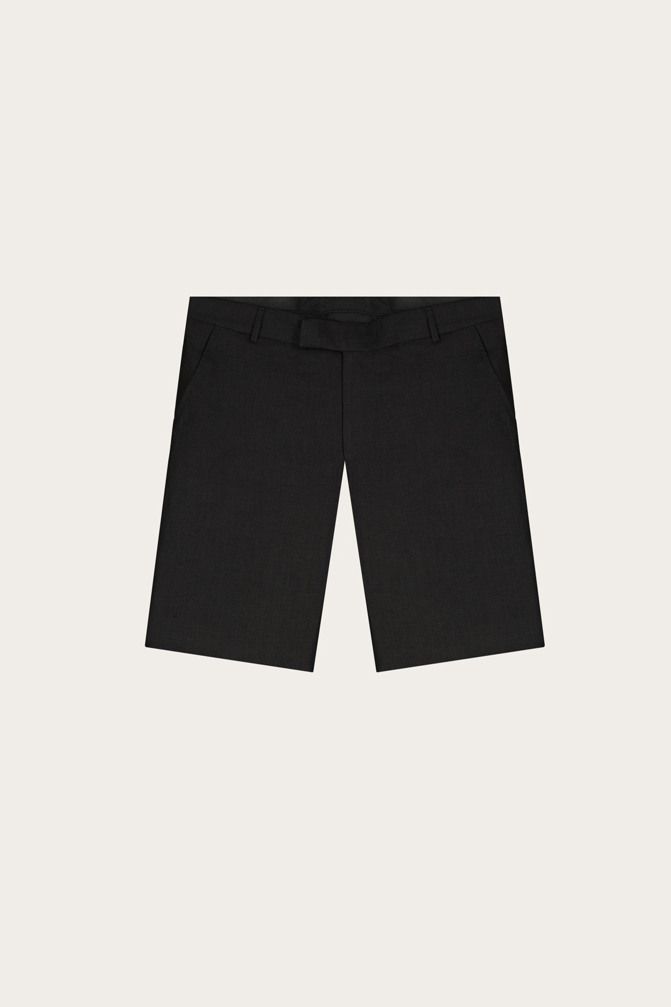 Czarne szorty męskie z lnu 65007