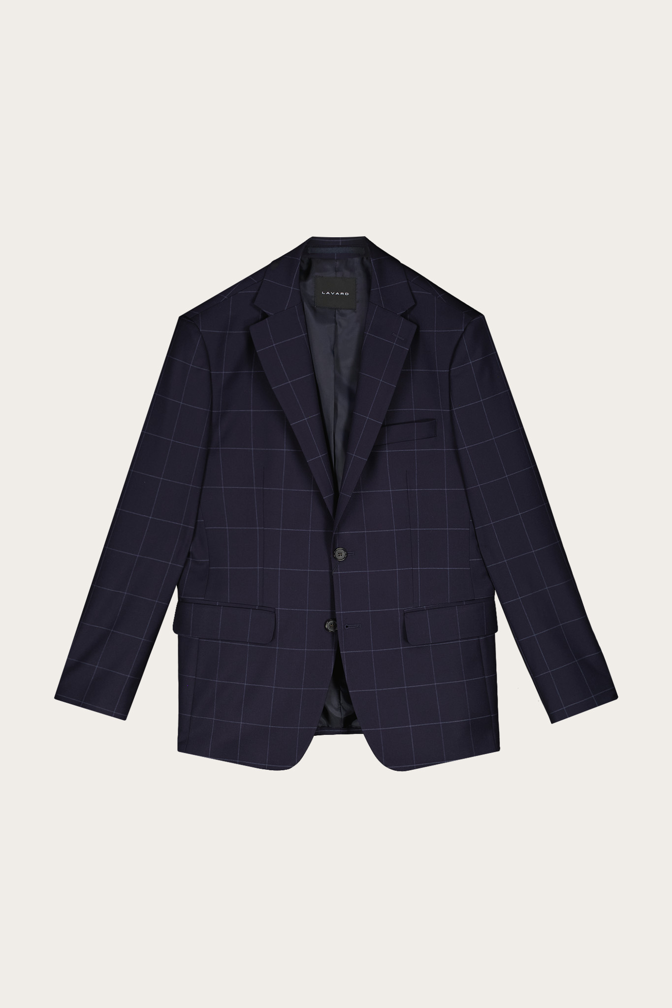 Granatowa marynarka męska w kratę 46453