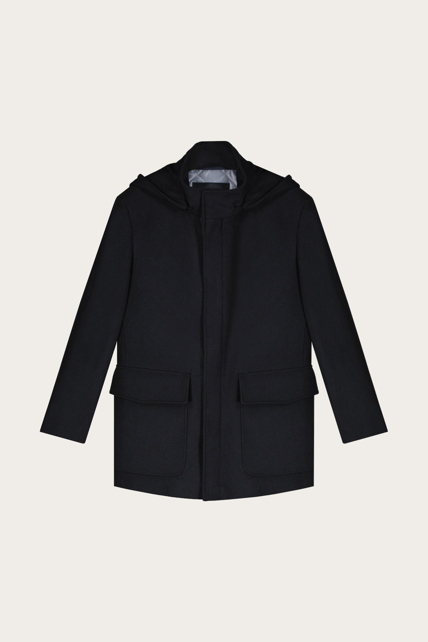 Granatowa kurtka męska z kapturem 20030