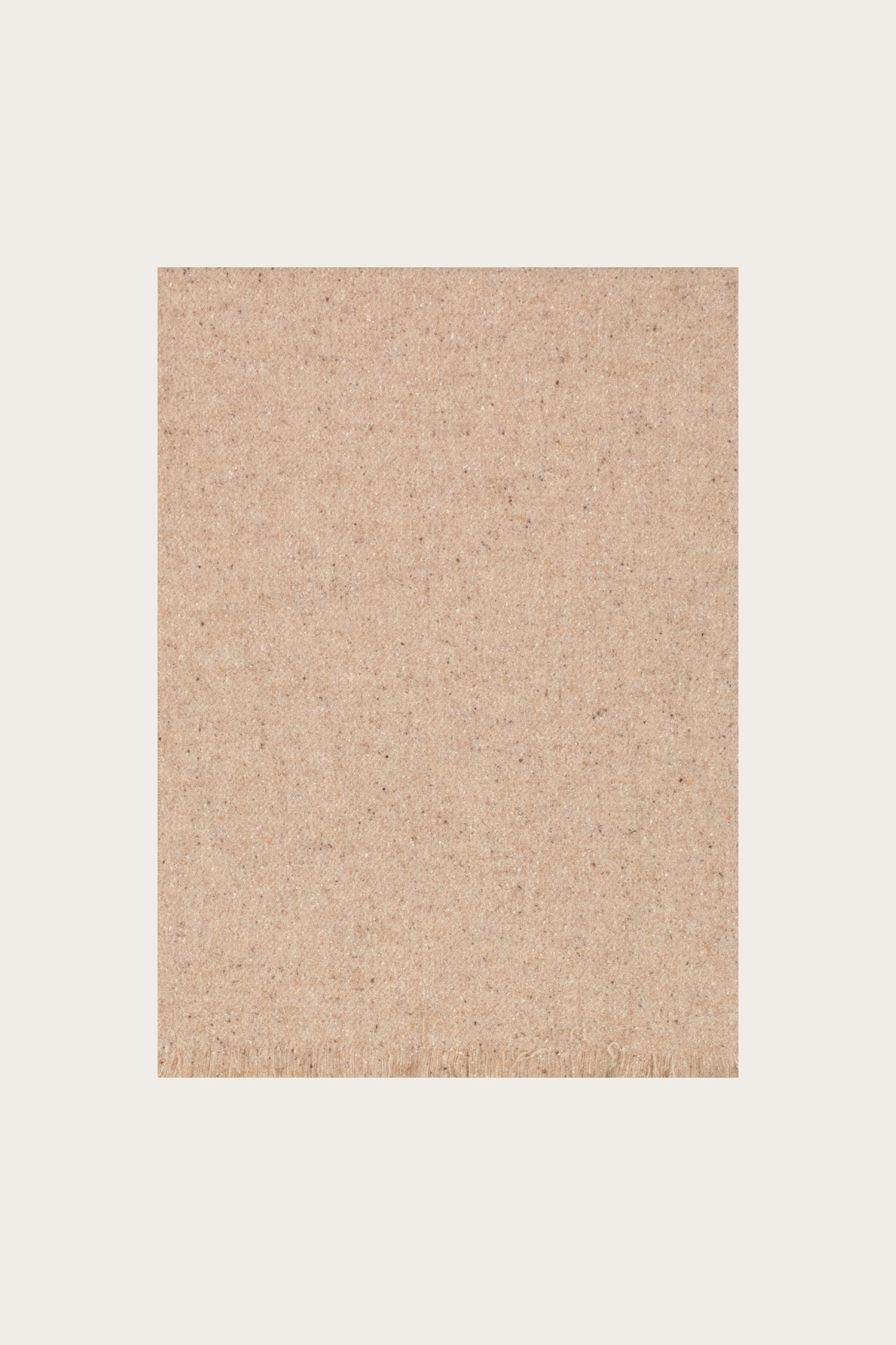 Beżowy szal damski z wełną 87131