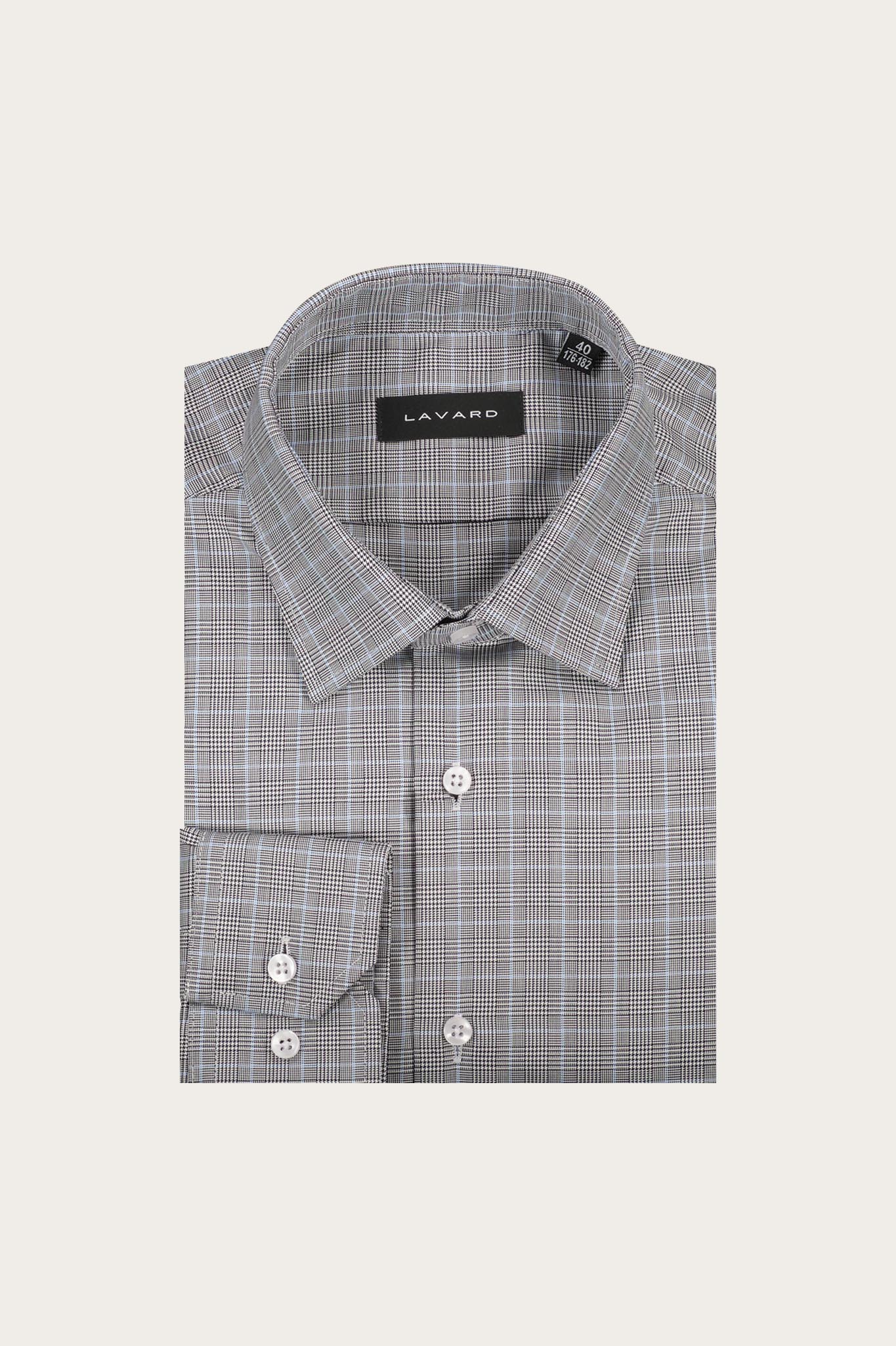 Czarno-biała koszula męska w kratę 93541