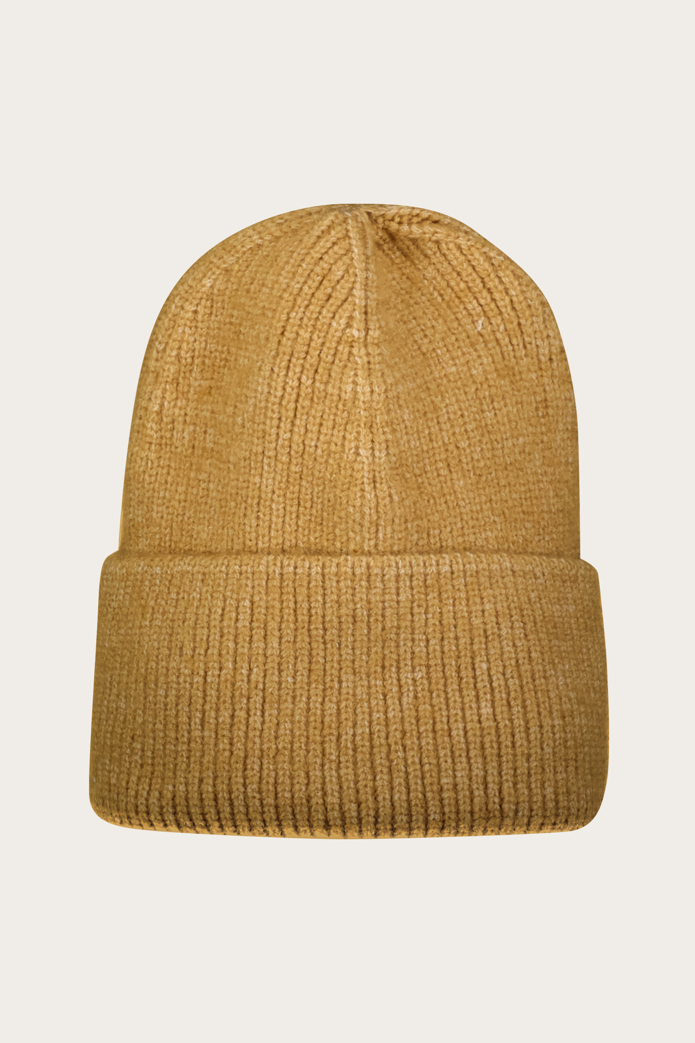 Beżowa czapka damska z wełną 87140