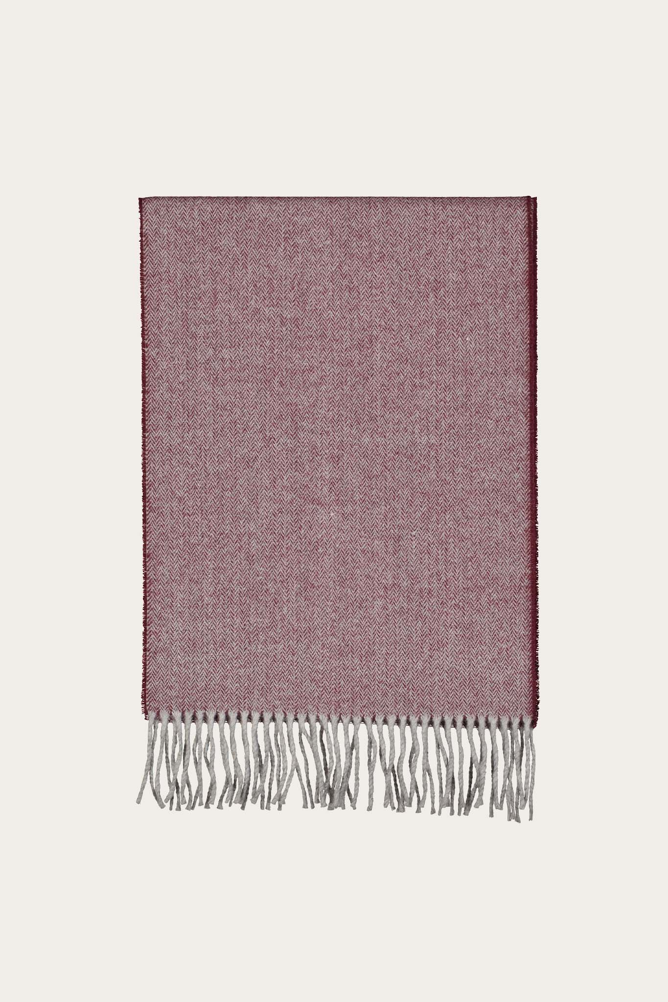 Bordowy szal męski 77118