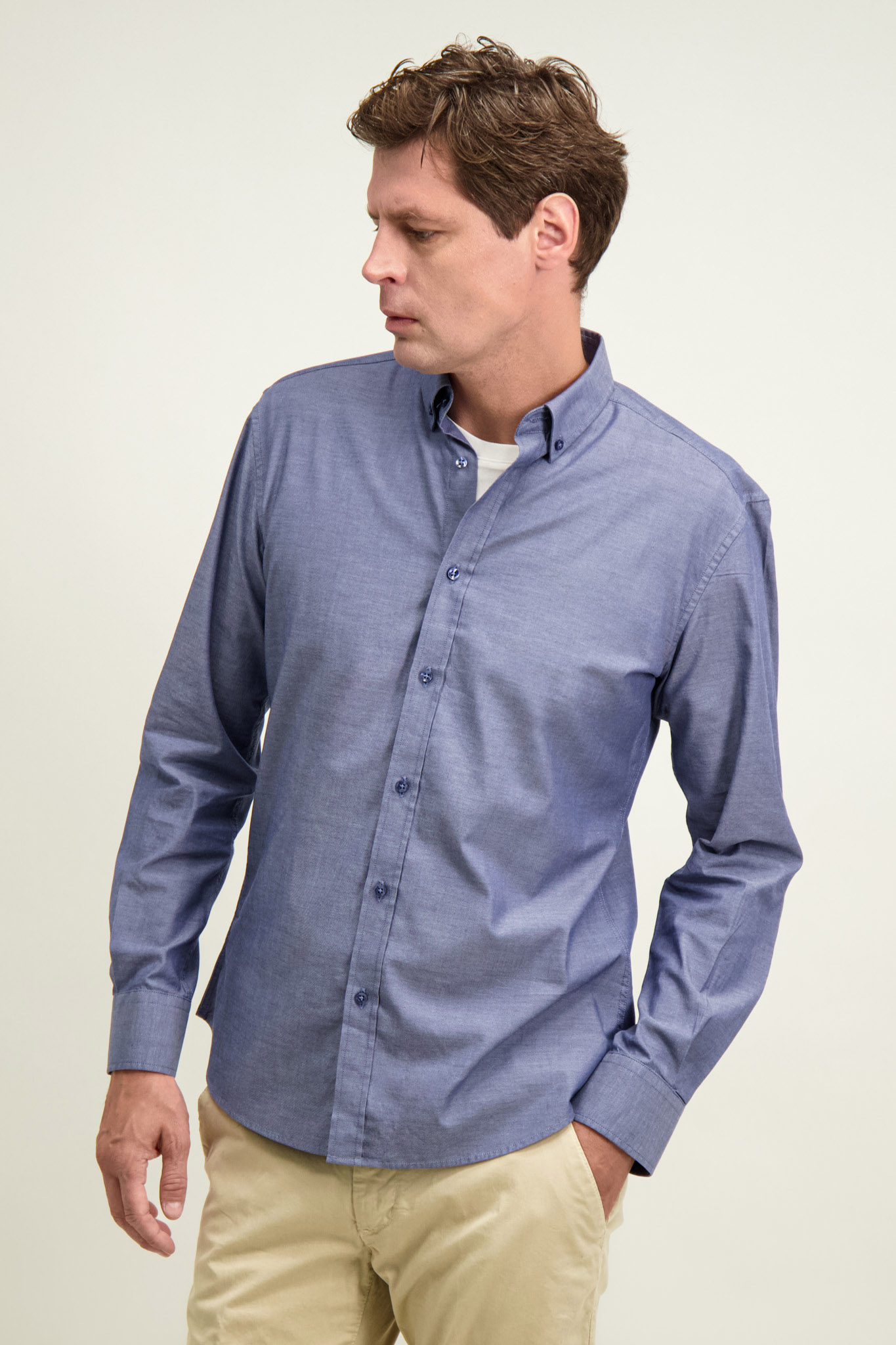 Granatowa bawełniana koszula męska 99408