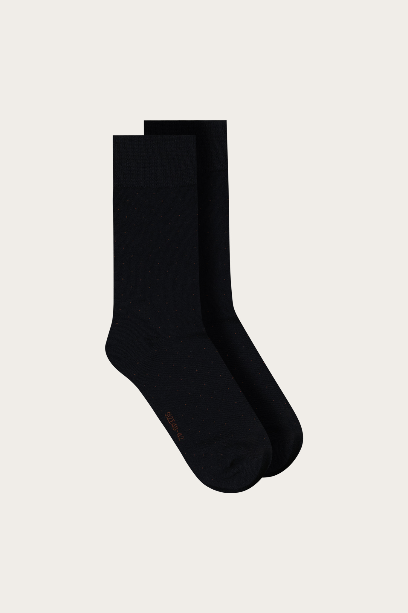 Bawełniane granatowe skarpety męskie w kropki 76122